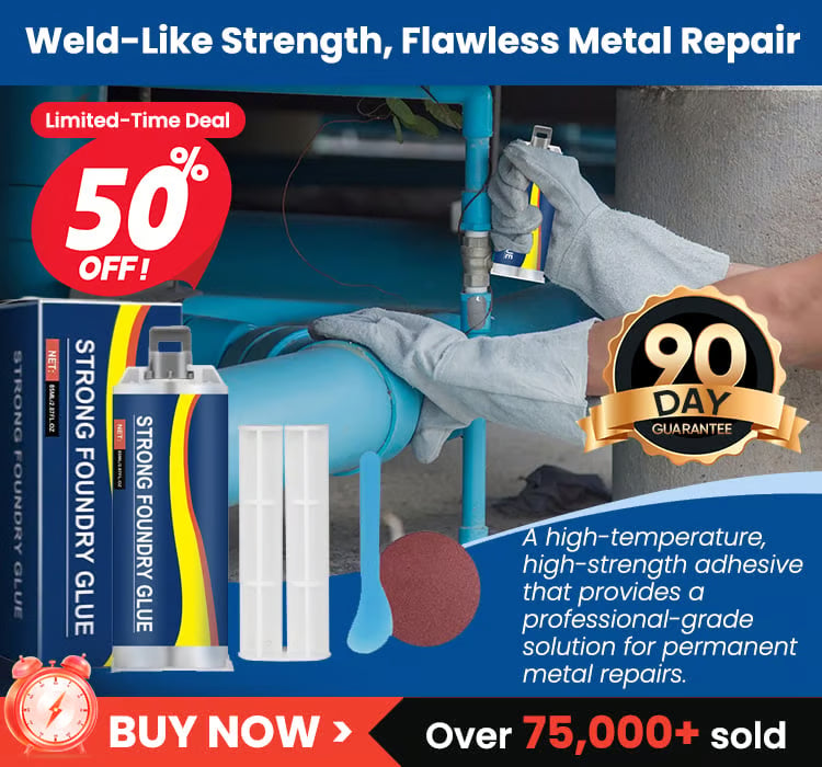 Metal Casting Waterproof Repair Glue - for Steel, Copper, Aluminum & Household Metal