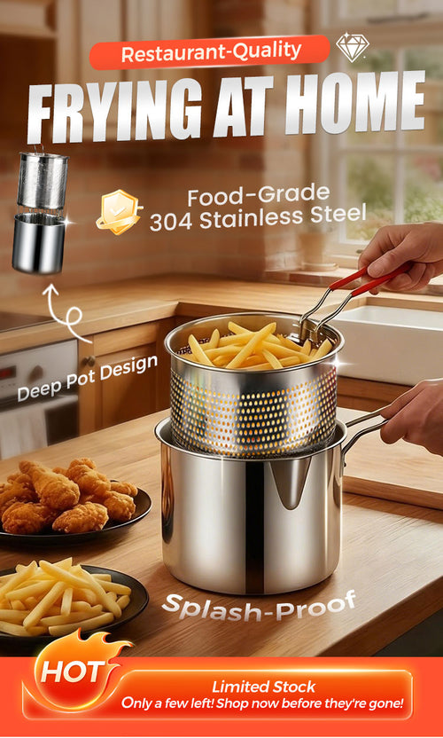 🎁Exclusive offer for our fans! Limited-time low price!🎁Household stainless steel fryer